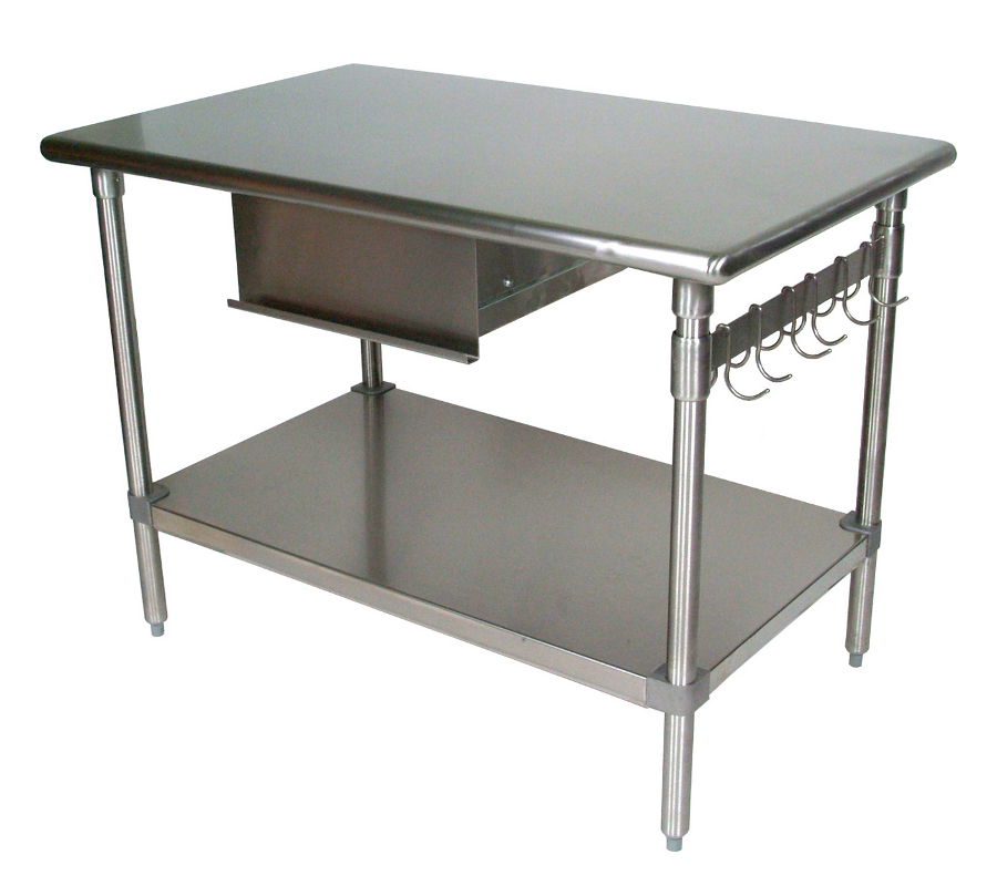 used commercial kitchen work tables gridmann stainless steel prep table with backsplash 48 x 24 inches boos forte shelf drawer storage bar hooks w used commercial kitchen work tables gridmann stainless steel prep table with backsplash 48 x 24 inches boos forte shelf drawer storage bar hooks w